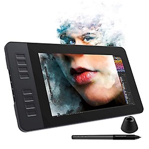 GAOMON PD1161 Drawing Tablet 11.6 Inch IPS Tilt Support Pen Display - Drawing Pad with 8 Shortcuts and 8192 Levels Battery-Free AP50 Stylus Black price in India.