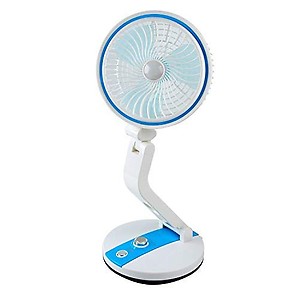 ADONAI Folding Fan, Multifunction, Rechargeable with LED light, Multicolor (Blue) price in India.