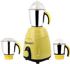 Sunmeet MG16-485 New_MG16-485 600 W Mixer Grinder (3 Jars, Yellow) price in India.