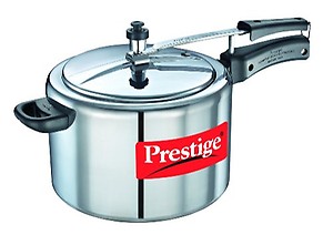 Prestige Nakshatra Plus Straight Wall Aluminium Inner Lid Pressure Cooker, 10 Litres, Silver, 10 Liter price in India.