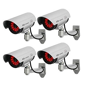 BLAPOXE Realistic Look Dummy Security CCTV Fake Bullet Camera with Led Light Indication Home Security Camera(Pack of 4) price in India.