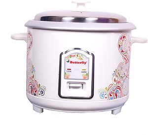 Butterfly Raga Electric Rice Cooker with Steaming Feature (1.8 L, White) price in India.