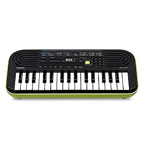 Casio SA-46 32 Mini Keys Musical Keyboard with Piano tones, Black/Green price in .