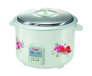 Prestige PRWO 2.8-2 Electric Rice Cooker 2.8L with Close Fit Lid|White|Raw capacity-1.7 liters|Cooked capacity-2.8 liters|Cooks for a large family price in India.
