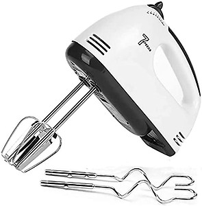 Tendula Hand Mixer Blender Easy Mix-200W with 7 Speed Control and Detachable Stainless-Steel Finish Beater and Whisker with in-Built Eject Knob and Slim Grip for Cakes, Hand Blender For Kitchen price in India.