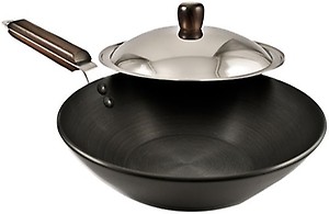 Hawkins Futura Nonstick Deep-Fry Pan (Stir-Fry Pan) 2 L, 26 cm, 3.25 mm with SS Lid (Black) price in India.