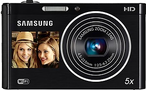 Samsung DV300F 16.1MP Point and Shoot Camera (Red) with 5X Optical Zoom, 4 GB Card and Camera Case price in India.