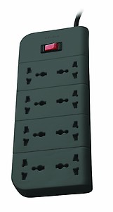 Belkin 8-Socket Surge Protector Universal Socket with 6.5ft (2-Meter) Heavy Duty Cable Overload Protection, Extension Cord Comes with 5 Years Manufacturer Warranty, Grey Color price in India.