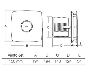 Havells Vento Jet 15 150mm Exhaust Fan (Off White) price in India.
