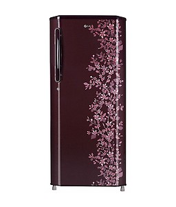 LG 270 L 5 Star Direct Cool Single Door Refrigerator(GL-B285BSPN (SP), Purple) price in India.
