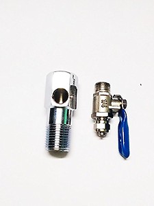 QUENCHIT High Quality Steel Inlet with Big Size Ball Valve Complete Set for 3/8" size water purifier tube price in India.
