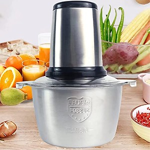 Maharaj Mall Meat Grinder Electric Food Processor 3L Stainless Steel Food Grinder for Meat Vegetables Onion with 4 Sharp Blades 400W 2 Speeds price in India.