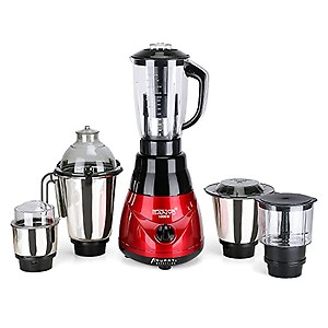 MasterClass Sanyo Kiaa 1000W Mixer Grinder with 3 SStainless Steel Jars (1 Wet Jar, 1 Dry Jar and 1 Chutney Jar), Black-RED.Make in India price in India.