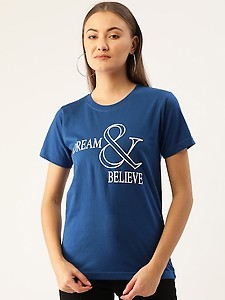 blue cotton regular tshirt
