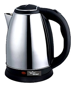 mega star 1.8 Litre Electric Kettle |1350 W Kettle with Stainless Steel Body | Cordless Operation | Auto Shut-off Mechanism price in India.