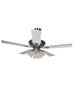 USHA Fontana Maple 1250mm Ceiling Fan with Decorative Lights (Antique Brass), Black price in India.