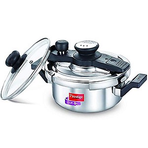 Prestige Svachh, 20237, 2 L, Stainless Steel Outer Lid Pressure Cookers, with Deep Lid for Spillage Control, 2 liters price in India.