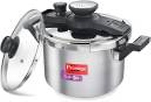 Prestige Clip On SS 5 L Induction Bottom Pressure Cooker  (Stainless Steel) price in India.