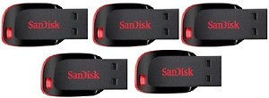 Sandisk Cruzer Blade USB Utility Pendrive 8 GB  (Red, Black) price in India.
