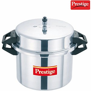 Prestige Popular Aluminium Pressure Cooker With Outer Lid, 20 Litres, Silver, 20 Liter price in India.