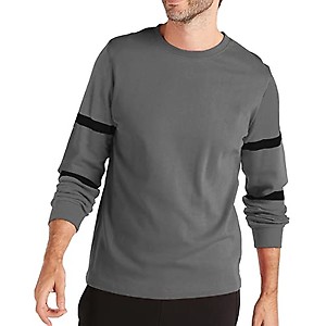 BLIVE Men's Regular Fit T-Shirt (BRDBLWTOGRYLDGRRNFUL-Z35_Dark Grey, Black_M)
