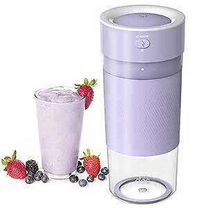 VOTSUPKITDINOK Portable Blender for Smoothies, USB Rechargeable, 6pcs 3D Blades, 13.5Oz, Cleansing Brush for Travel, Office and Sports, Mint Blue price in India.