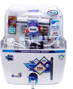 BLAIR SWIFT HIGH TDS RO+UV+UF+TDS +COPPER+ALKALINE Technology 15 Litre Water Purifier with 8 Stage Purification (WHITE) price in India.