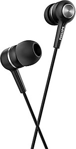 Philips Audio SHE1515BK/94 Upbeat Wired in Ear Earphone with Mic (Black) price in .