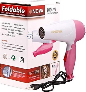nova-1290 1000 W Hair Dryer Pink and White price in India.