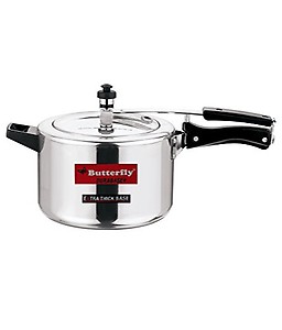 Butterfly Durabase Plus Induction Base Aluminium Pressure Cooker, 5 Litre price in India.