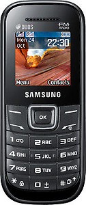 Samsung Guru E1207 Dual Sim Phone Black With 1 Year Samsung Warranty Sealed Pack price in India.