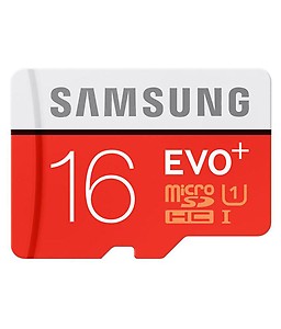 SAMSUNG Evo Plus With Adapter 16 GB MicroSD Card Class 10 80 MB/s  Memory Card price in India.