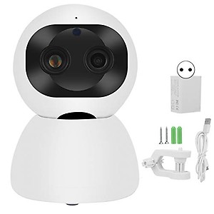 Surveillance Camera, Image Motion Detection Two?Way Intercom Household Dual Lenses WiFi Camera for Home for Baby Room(Transl) price in India.