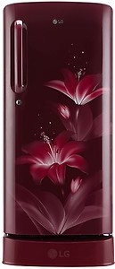 LG 190 L Direct Cool Single Door 3 Star Refrigerator with Base Drawer  (Ruby Glow, GL-D201ARGX) price in India.