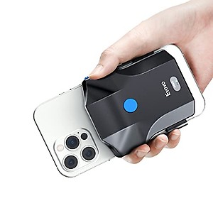 Upgraded Eyoyo QR Bluetooth Barcode Scanner, Wireless Back Clip Phone 1D 2D Bar Code Reader with Image Scanning Function Compatible with Android, iOS, iPad, iPhone for Warehouse Inventory Book Library price in India.
