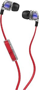 Skullcandy S2PGGY-391 Wired without Mic Headset  (Transperent Blue & Red, In the Ear) price in India.