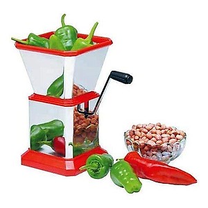Jitendra Enterprises Stainless Steel Onion, Chilly, Dry Fruit & Vegetable Cutter Chopper (Multi Color) price in India.
