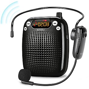SHIDU S611 UHF Wireless Voice Amplifier Portable Rechargeable Multifunctional with LED Display Amplify Time 15 Hours price in India.