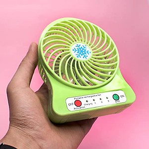 LEYSIN Adjustable Head Rechargeable High Speed Table Desk Fan with LED Light for Home Office Kitchen and Travelling Use Pack Of 1 price in India.