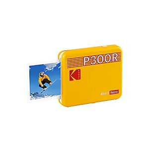 KODAK Mini 3 Retro 4PASS Portable Photo Printer (3x3 inches) + 8 Sheets, Yellow price in India.
