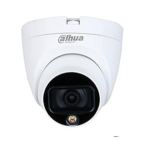 Dahua Wired 2MP HD Full Color Starlight Dome (DH-HAC-HDW1209TLQP-LED) White price in India.