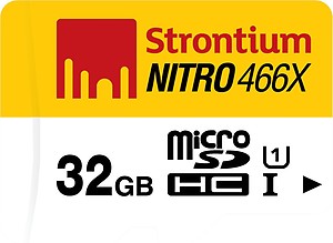 Strontium NITRO 466X UHS-1 MicroSDHC 32 GB Flash Card price in India.