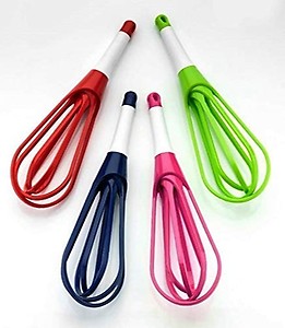 Ngel Plastic Flat Magic Master Balloon 2-in-1 Rotating Silicone Whisk, Egg & Cream Beater Hand Mixer Blender (Color May Very) price in India.