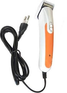 Painless 301 Electric and Easy to use Hair Trimmer, Runtime - 45 min, Trimmer for Men & Women (White, Orange) price in .