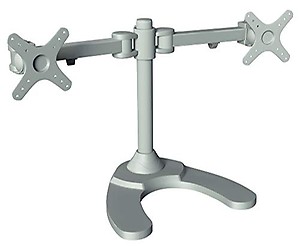 Rife Dual Monitor Stand, Adjustable Aluminum VESA Desk Mount for 13"-27" LCD/LED Monitors | Tilt, Swivel, and Rotate | Height Adjustable | Reduce Neck & Back Pains price in India.