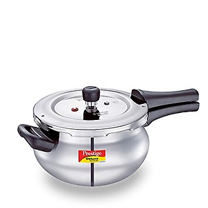 Prestige Svachh, 20268, 4 L, Alpha Junior Handi, With Deep Lid For Spillage Control, Stainless Steel, Silver, Outer Lid price in India.