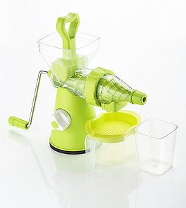 MANTAVYA Plastic Fruit And Vegetable Mixer Juicer With Waste Collector Hand Juicer  (Orange) price in India.