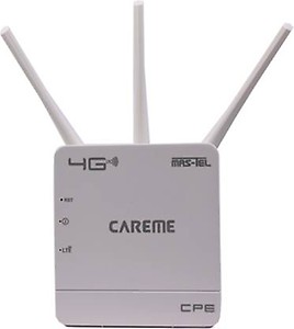 CareME 3X Antenna 300Mbps Wireless 4G Ultra Speed Insert SIM & Play Ram 512 mb 300 Mbps 4G Router  (White, Dual Band) price in .