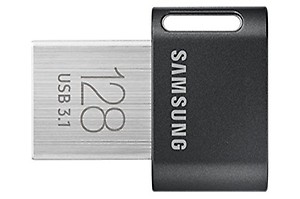 SAMSUNG BAR Plus 3.1 USB Flash Drive, 128GB, 400MB/s, Rugged Metal Casing, Storage Expansion for Photos, Videos, Music, Files, MUF-128BE4/APC, Titan Grey price in India.