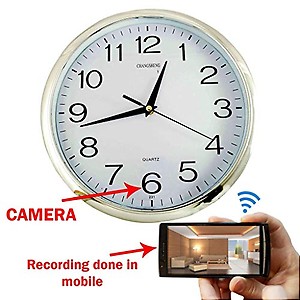AGPtek Imported from Koria WiFi Wall Clock Hidden Spy Camera price in India.